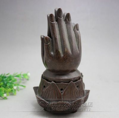 古玩批发铜器工艺品 黄铜精雕佛手莲花香炉鉴赏与收藏指南